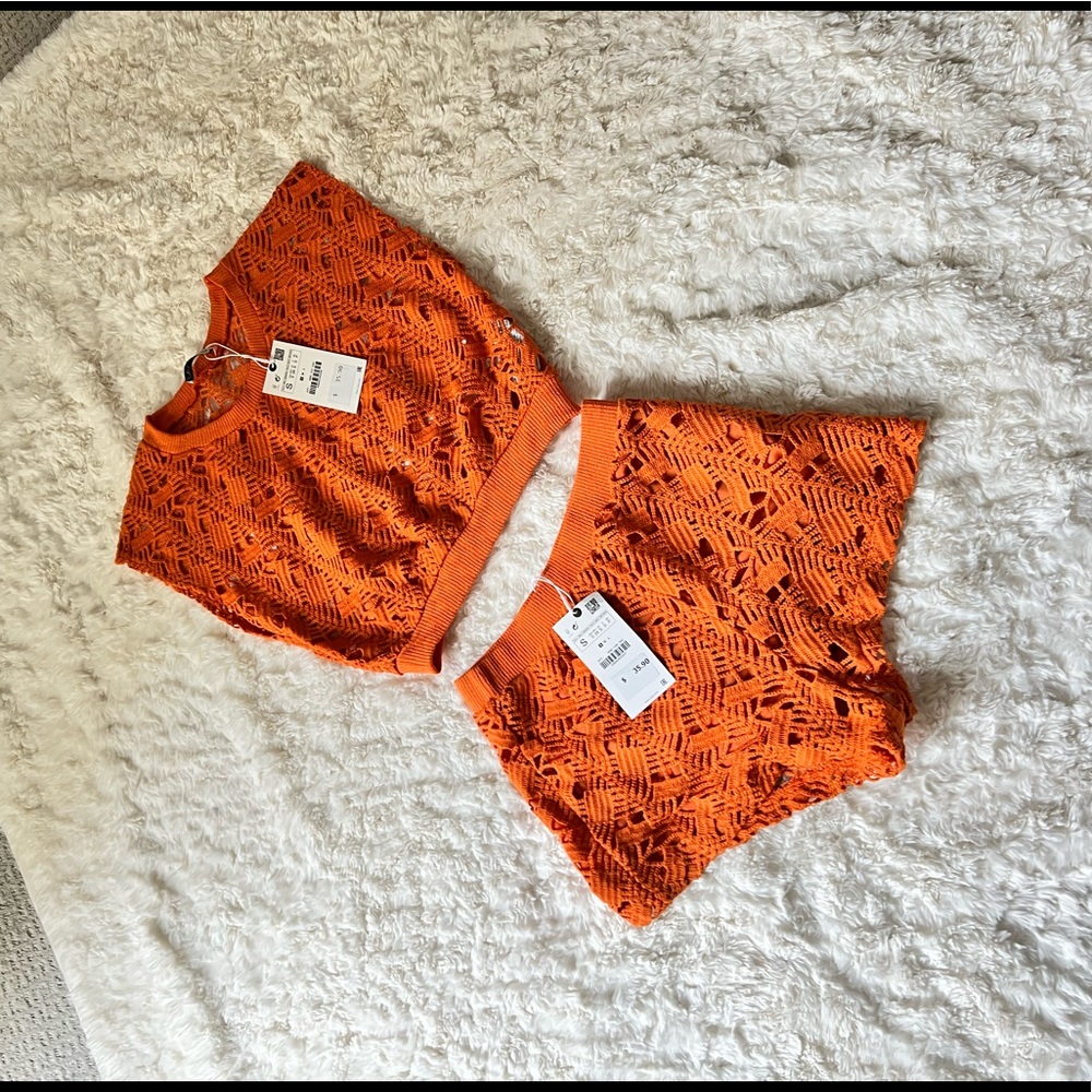 Zara 2 pc short set, size small, NWT